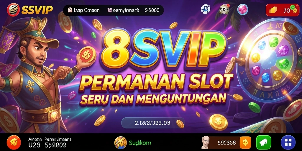 Screenshot utama gameplay Slot 8SVIP menampilkan keseruan putaran bonus.