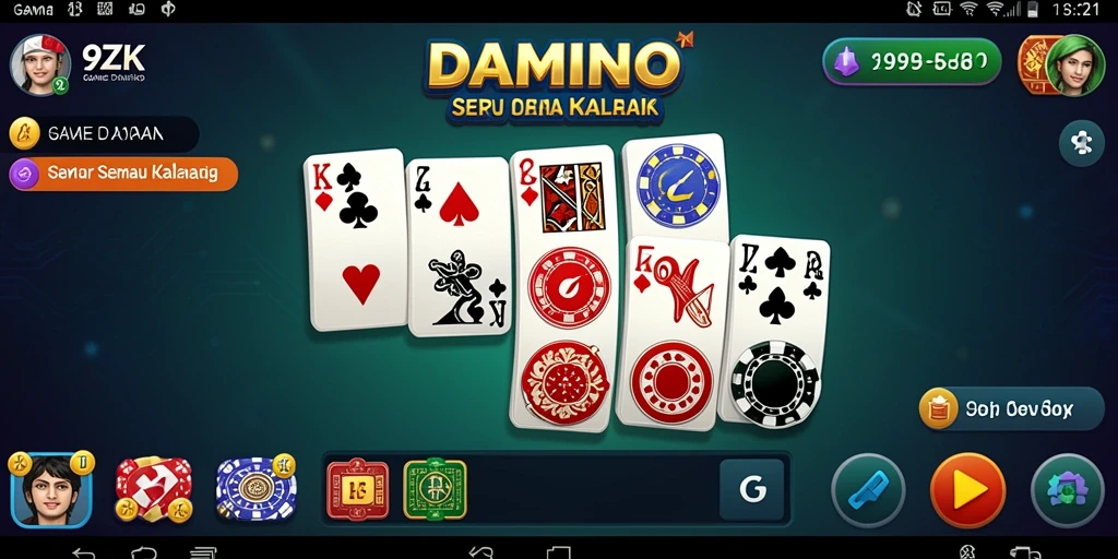 Tampilan gameplay intens di 9ZK dengan domino yang menarik.