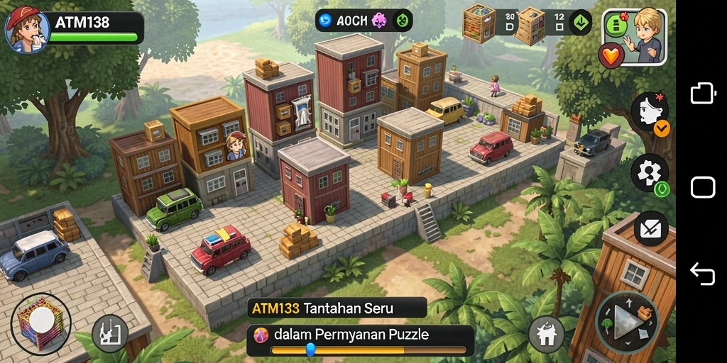 Screenshot utama ATM138 menampilkan gameplay seru dalam menyelesaikan teka-teki.