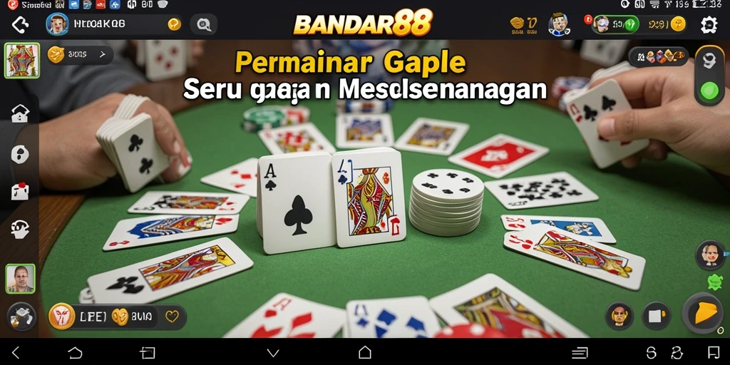 Tampilan menarik dari gameplay Gaple yang mengasyikkan.
