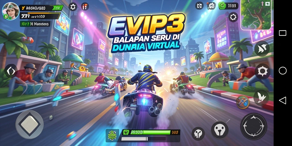 Gameplay seru dengan balapan cepat dan mobil kustomisasi.
