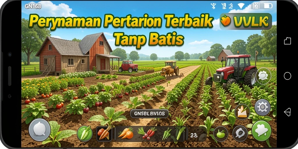 Screenshot gameplay GN168 menampilkan keseruan bertani dalam grafis menawan.