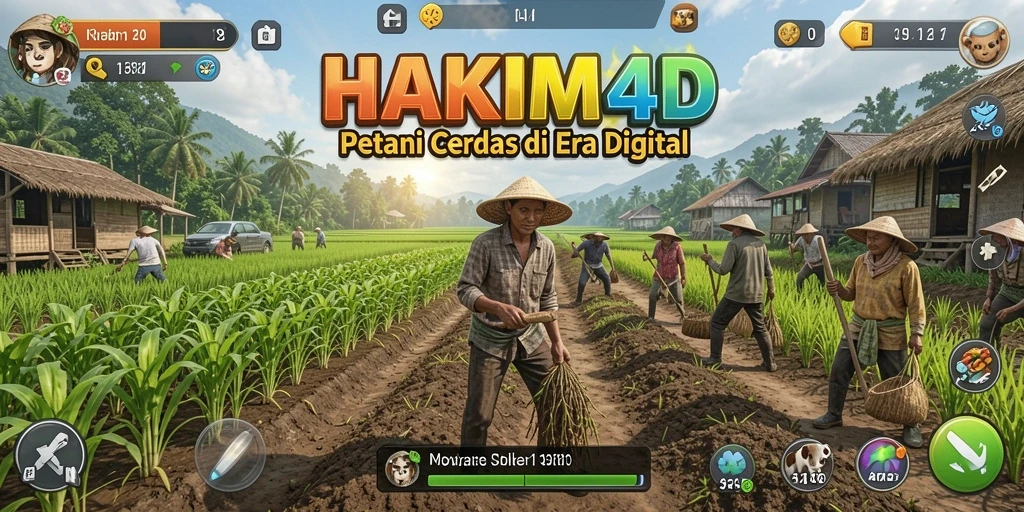 Gameplay HAKIM4D yang seru saat mengelola pertanian.
