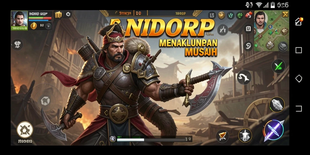 Screenshot utama INDORP menunjukkan pertempuran strategis yang intens.
