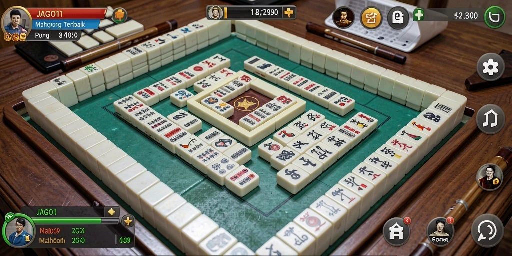 Tampilan gameplay JAGO11 yang menakjubkan dalam permainan Mahjong.