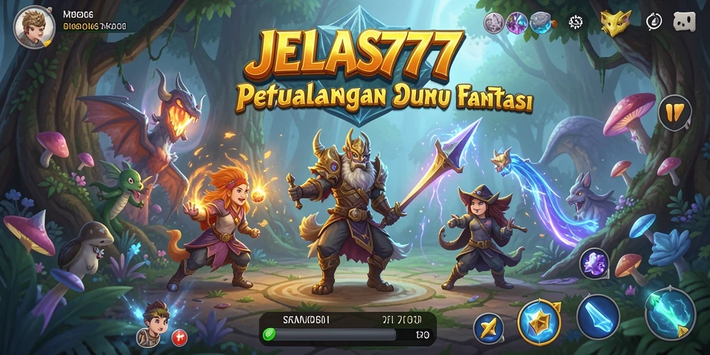 Tampilan gameplay RPG yang mendebarkan dari JELAS777.