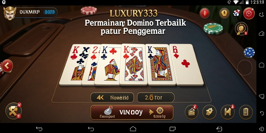 Screenshot gameplay Domino yang mendebarkan di LUXURY333.