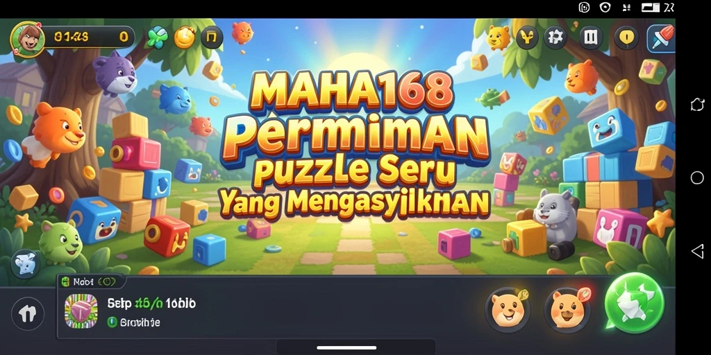 Tampilan seru gameplay MAHA168, penuh dengan tantangan puzzle.