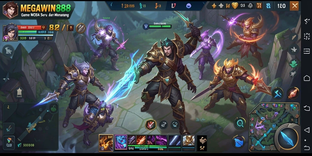 Gameplay seru di MEGAWIN888 dengan aksi MOBA yang menantang.