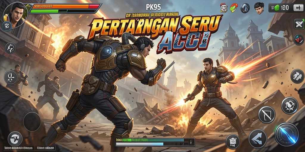 Tangkapan layar PK95 yang menunjukkan aksi pertempuran seru.