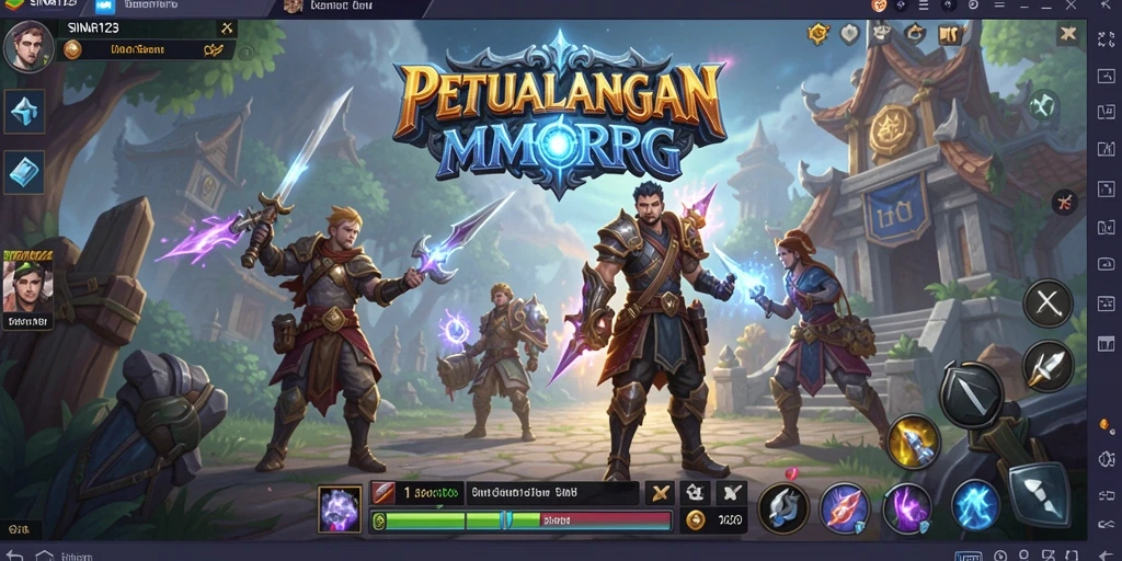 Tangkapan layar gameplay yang menakjubkan dari SINAR123 berbasis MMORPG.
