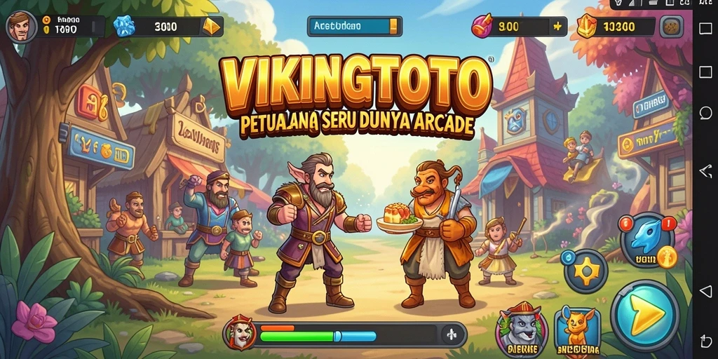 Screenshot menampilkan aksi seru dalam permainan Arcade VIKINGTOTO.