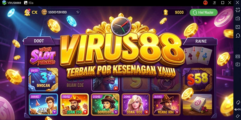 Tampilan gameplay yang menarik dari permainan slot VIRUS88.