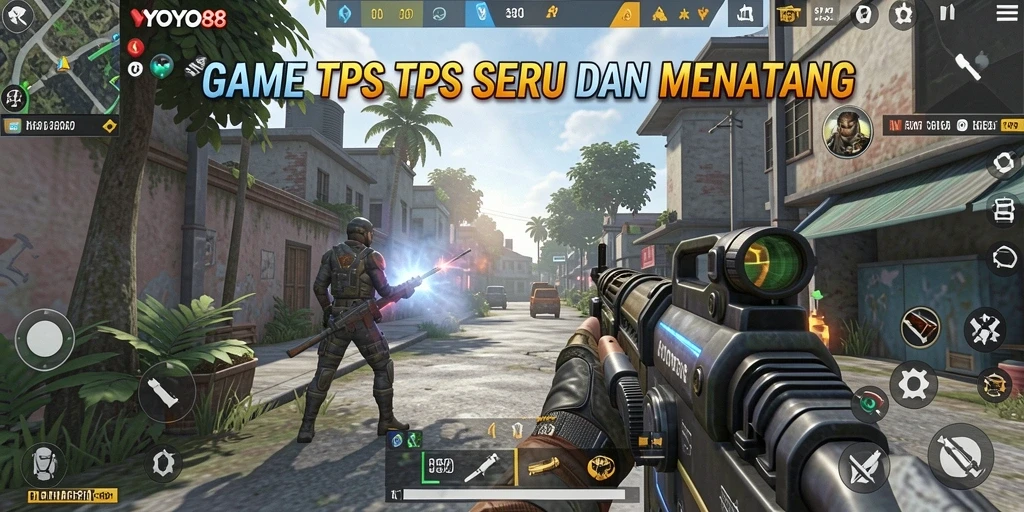 Tampilan gameplay menarik dari YOYO88 dalam dunia TPS.